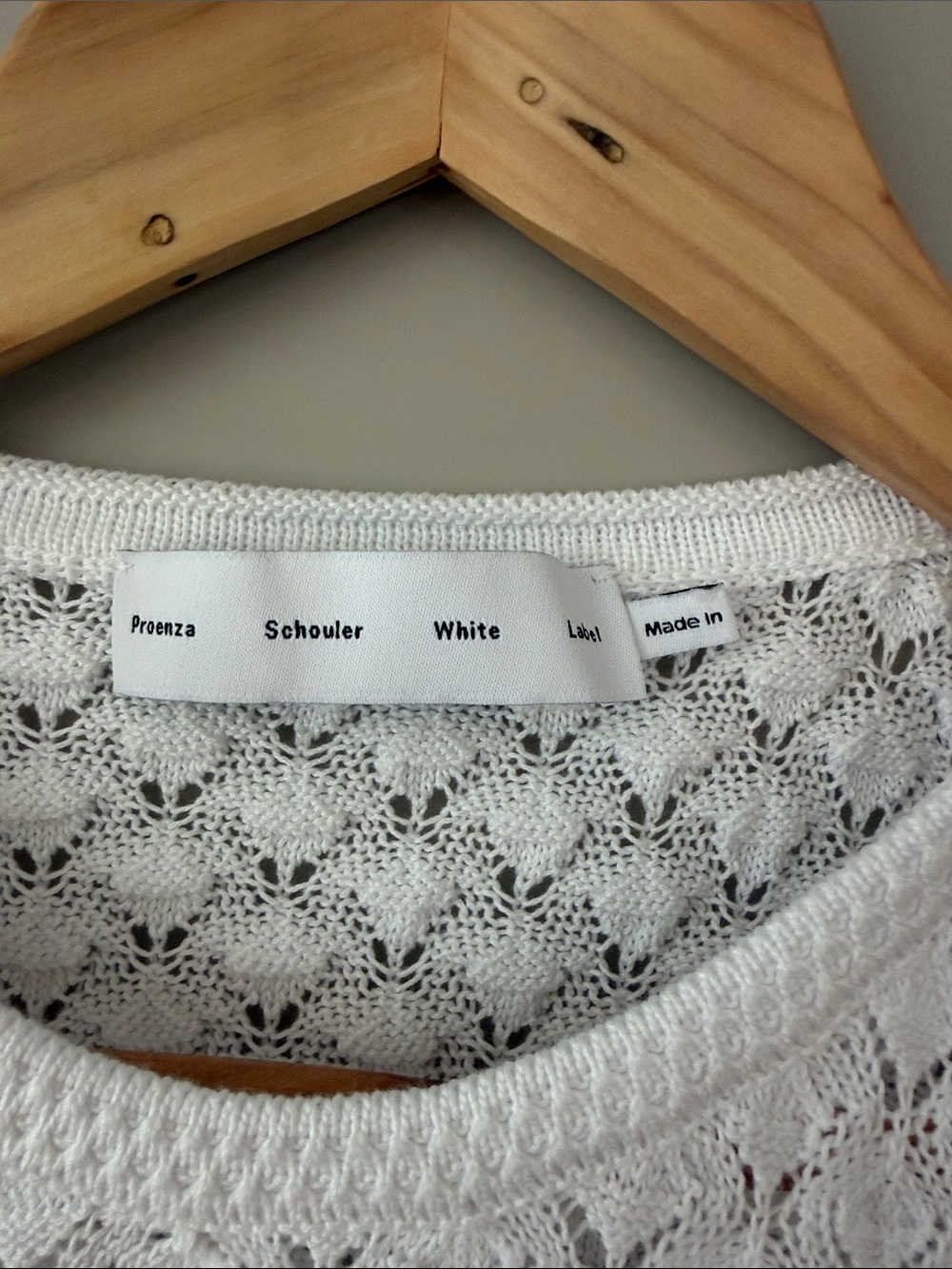 Proenza Schouler crochet Quincy tee top size M NEW - Picture 3 of 8